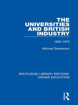 cover image of The Universities and British Industry